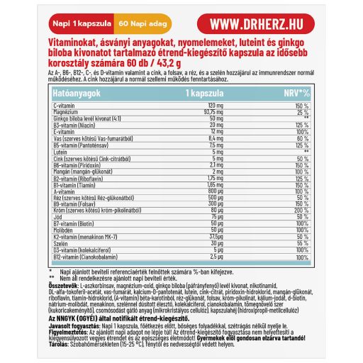 DR Herz A-Z 50+ Multivitamin Komplex 60 db kapszula doboz