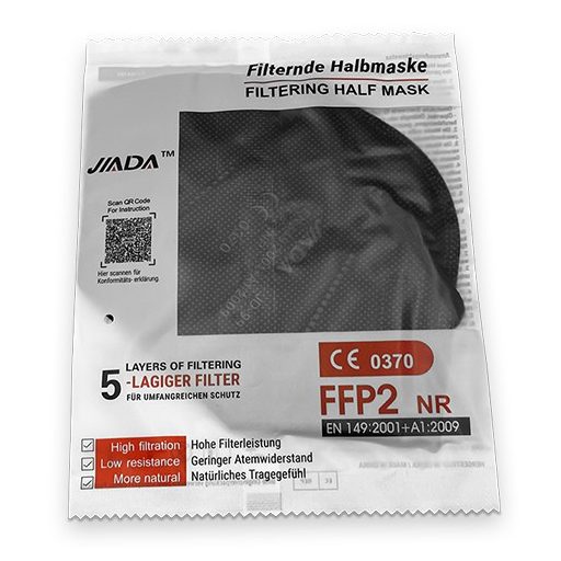 Jiada FFP2 maszk FEKETE 1 darabos