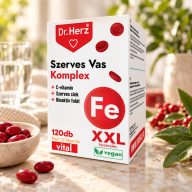 DR Herz Szerves Vas Komplex + C-vitamin + Cink + Folát 120 db