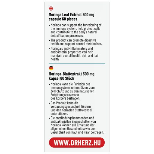 DR Herz Moringa 650 mg 60 db kapszula doboz